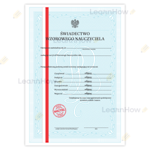 ŚWIADECTWO WZOROWEGO NAUCZYCIELA - PASEK