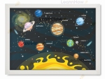 PLAKAT EDUKACYJNY - KOSMOS + RAMKA - DUŻY (A3)