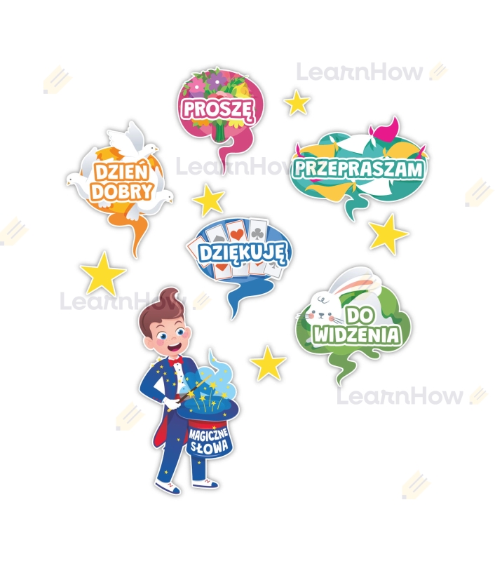 DEKORACJE KLASOWE - MAGICZNE SŁOWA 01 (11 szt., jednostronne) - LH-DK06_min_01.jpg