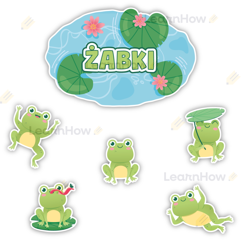 DEKORACJE KLASOWE - GRUPA ŻABKI (6 szt., jednostronne) - LH-DK07_min_00.png