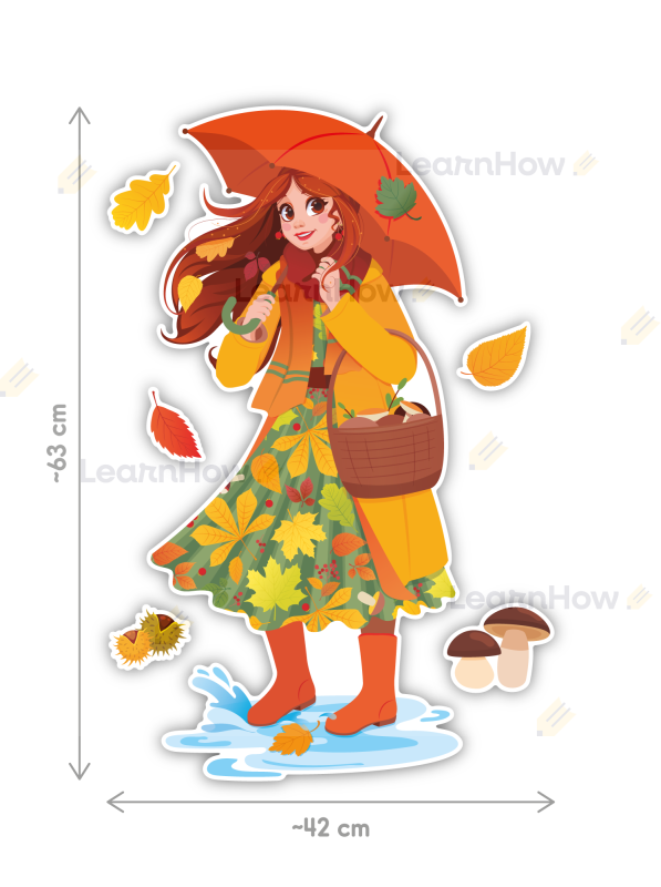 DEKORACJE JESIENNE - PANI JESIEŃ Z PARASOLEM (6 szt., jednostronne) - LH-DJ21_min_02.png