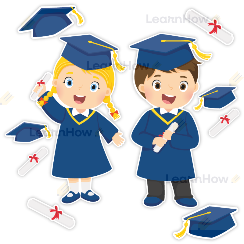 DEKORACJE SZKOLNE - DZIECI W BIRETACH - XXL 01 (10 szt., jednostronne) - LH-DSZ50_min_00.png