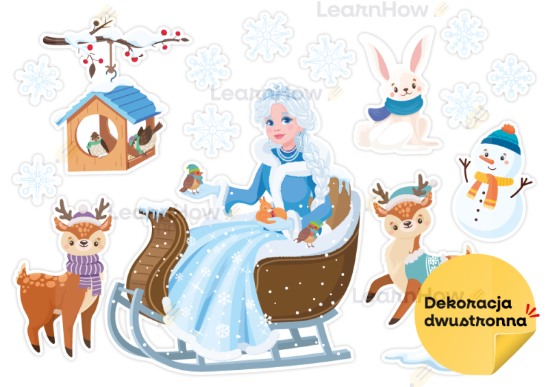 DEKORACJE ZIMOWE - PANI ZIMA W SANIACH (16 szt., dwustronne) - LH-DZ25_min_00A.png