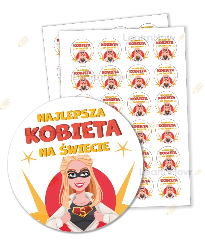 Naklejki dzień kobiet 8 marzec, ozdoba na dzień kobiet, najlepsza kobieta na świecie