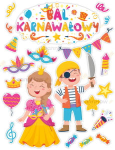 DEKORACJA OKOLICZNOŚCIOWA - BAL KARNAWAŁOWY (DUŻE POSTACIE)