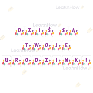 DEKORACJA URODZINOWA GIRLANDA - DZIŚ SĄ TWOJE URODZINKI