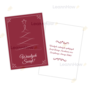 KARTKA ŚWIĄTECZNA - CHOINKA (A6)