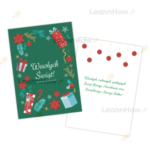 KARTKA ŚWIĄTECZNA - PREZENTY (A6)