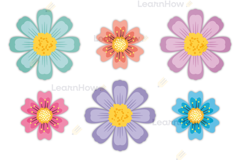 DEKORACJE WIOSENNE - KWIATY 3D (12 szt., dwustronne) - LH-DW56_min_00.png