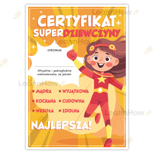 DYPLOM SUPER DZIEWCZYNY - DZIEŃ KOBIET 02 (A5)
