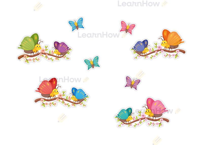 DEKORACJE WIOSENNE - MOTYLE NA GAŁĘZI (8 szt., dwustronne) - LH-DW62_min_01.png