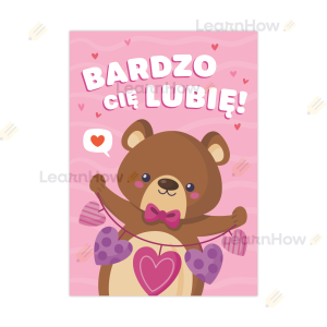 KARTKA OKOLICZNOŚCIOWA - BARDZO CIĘ LUBIĘ 02 (A6)