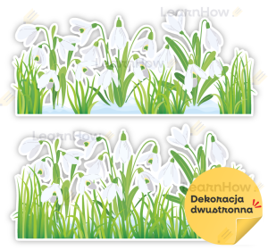 DEKORACJA WIOSENNA - PRZEBIŚNIEGI (DWUSTRONNA)