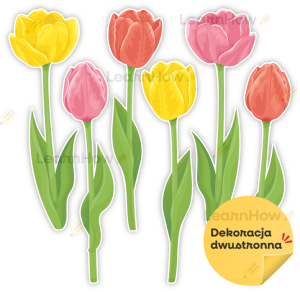 DEKORACJA WIOSENNA - TULIPANY XXL (DWUSTRONNA)