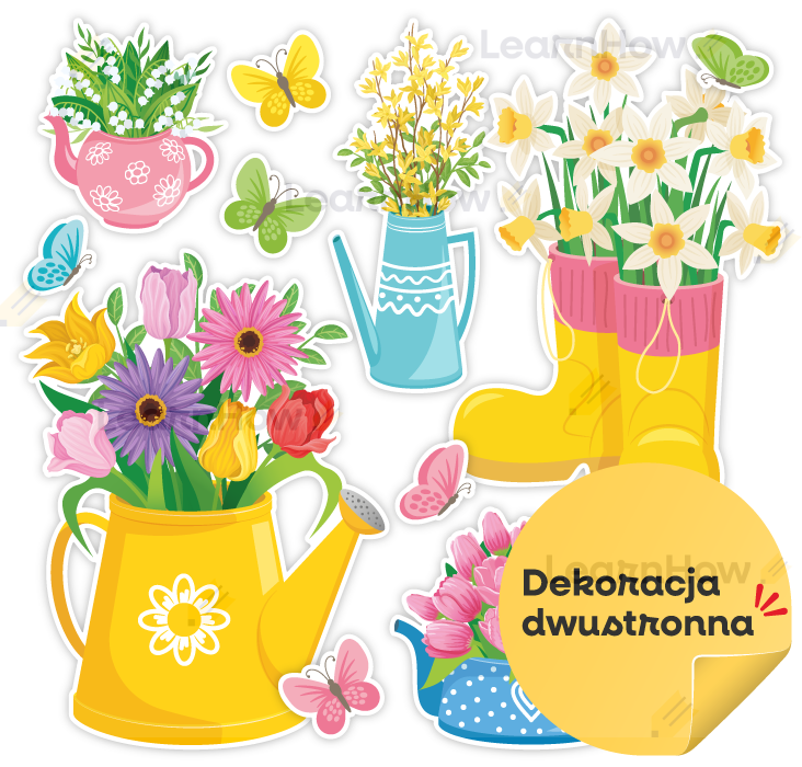 DEKORACJE WIOSENNE - KWIATKI W KONEWKACH (13 szt., dwustronne) - LH-DW69_min_00A.png