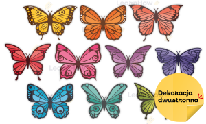 DEKORACJA WIOSENNA - MOTYLE EFEKT 3D (dwustronne) - 20 sztuk 