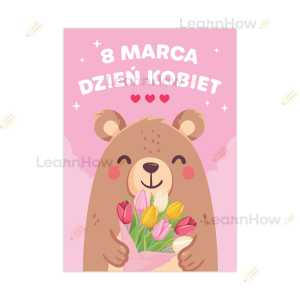 KARTKA OKOLICZNOŚCIOWA - DZIEŃ KOBIET - MISIO (A6)