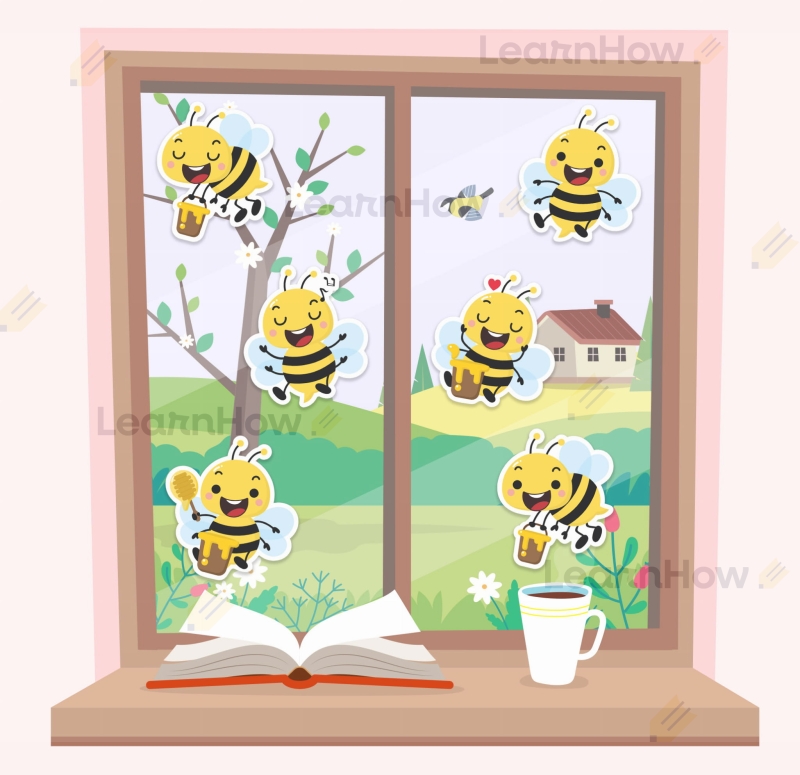 Dekoracja wiosenna pszczoły, dekoracja szkolna, szkolne ozdoby