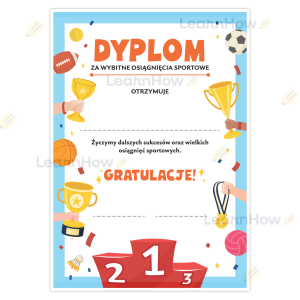 DYPLOM KONKURSOWY - SPORTOWY - NAGRODY