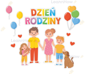 DEKORACJA OKOLICZNOŚCIOWA - DZIEŃ RODZINY (15 elementów) 