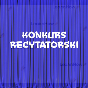 DEKORACJA OKOLICZNOŚCIOWA - NAPIS: KONKURS RECYTATORSKI