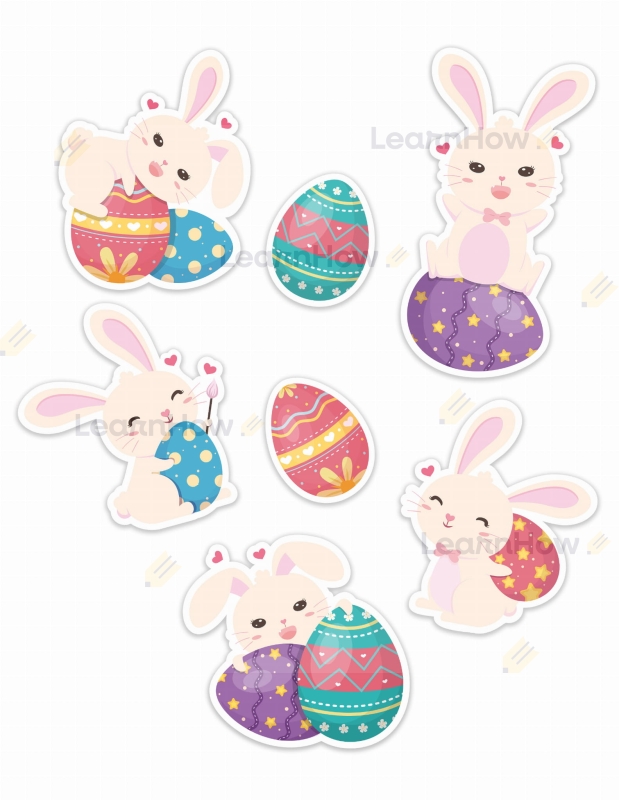 Zajączki wielkanocne dekoracje szkolne