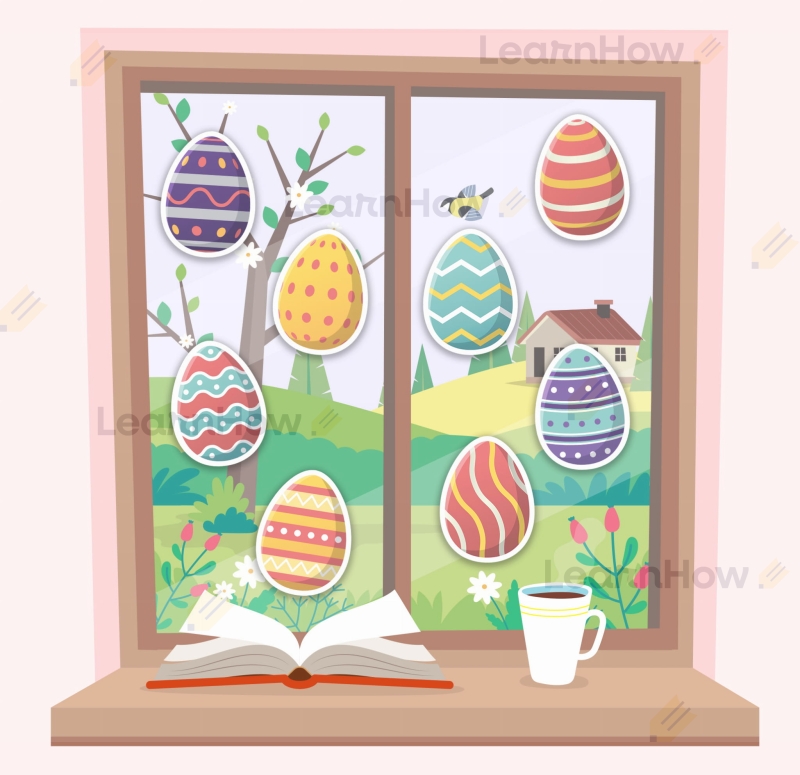 Pisanki dwustronne dekoracja ozdoby szkolne wielkanoc.jpg