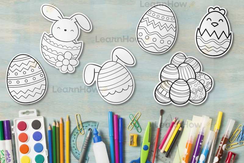 ZESTAW WYCIĘTYCH KOLOROWANEK WIELKANOC DLA DZIECI