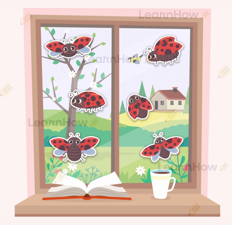 Biedronki dekoracja ozdoby szkolne przedszkolne