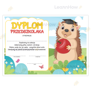DYPLOM PRZEDSZKOLAKA - JEŻYK