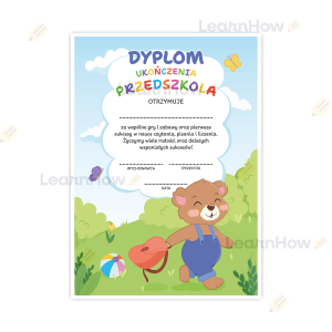 DYPLOM UKOŃCZENIA PRZEDSZKOLA - MISIO A4