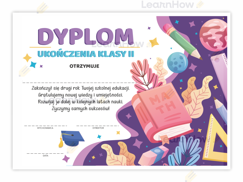 Dyplom ukończenia klasy drugiej zakończenie roku szkolnego 2.png