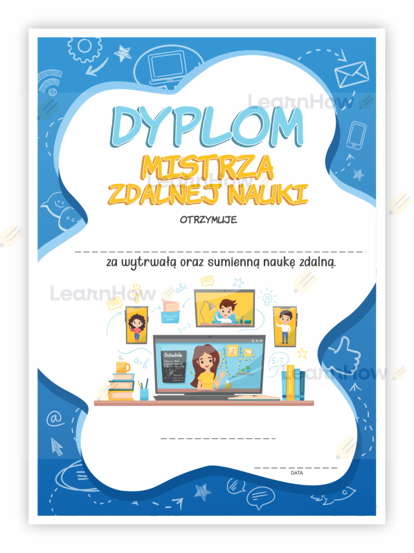 Dyplom mistrza nauki zdanlej zakończenia zdalnego nauczania szkolne dyplomy.png