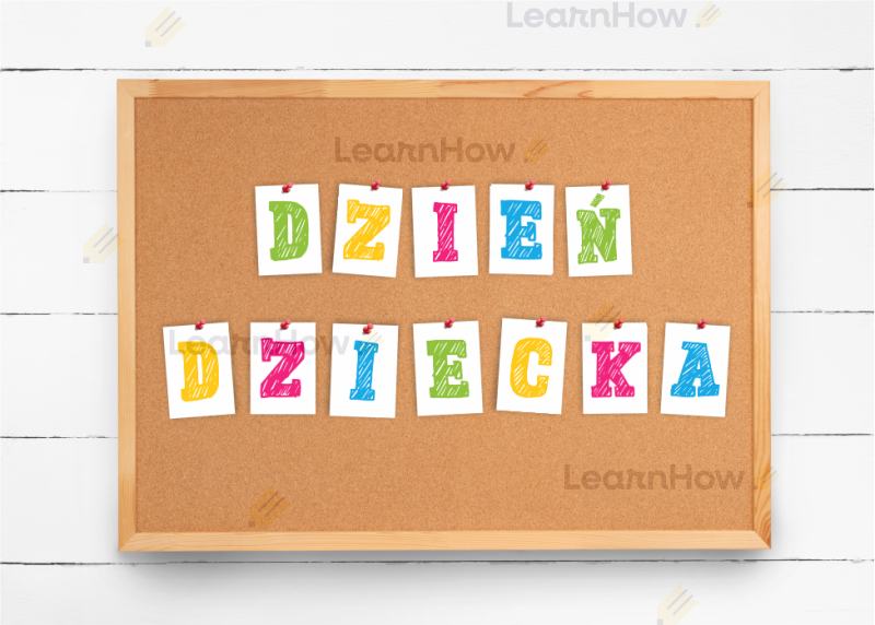 NAPIS DZIEŃ DZIECKA LITERKI NA TABLICĘ KORKOWĄ KOLOROWE NAPISY.png