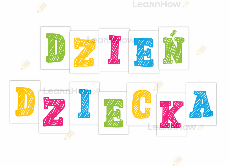 NAPIS DZIEŃ DZIECKA LITERKI  KOLOROWY NAPIS TABLICA KORKOWA.png