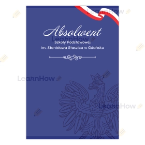 PERSONALIZOWANA TECZKA ABSOLWENTA - Z NAZWĄ SZKOŁY (A4+)