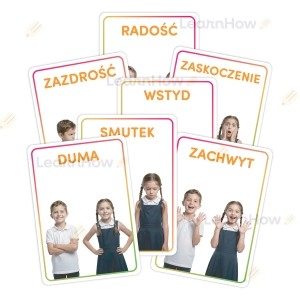 PLANSZE EDUKACYJNE - EMOCJE: ILUSTRACJE (zestaw 20 kart, A5)
