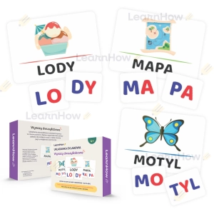 UKŁADANKA SYLABY - WYRAZY DWUSYLABOWE (zestaw 126 kart)
