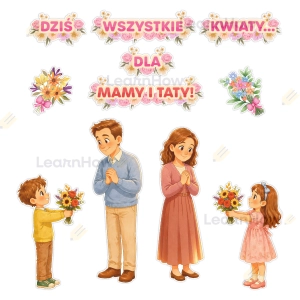 DEKORACJA NA DZIEŃ MAMY I TATY - DZIŚ WSZYSTKIE KWIATY... DLA MAMY I TATY!