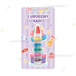 KREDKA PODZIĘKOWANIE URODZINOWE - TORT - Z WŁASNYM NAPISEM
