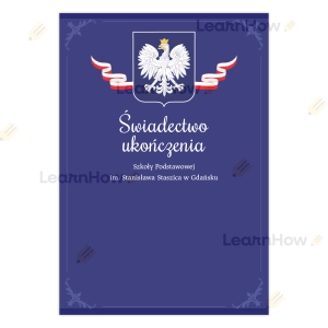 PERSONALIZOWANA TECZKA ABSOLWENTA - ŚWIADECTWO UKOŃCZENIA SZKOŁY Z NAZWĄ SZKOŁY 01 (A4+)
