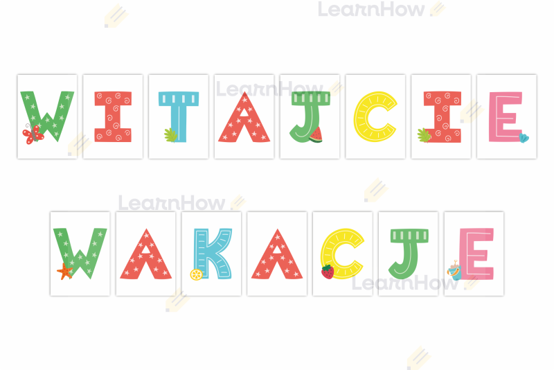 Witajcie wakacje napis na zakończenie roku szkolnego.png