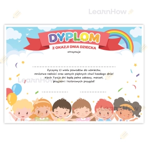 DYPLOM NA DZIEŃ DZIECKA - WESOŁE DZIECI (A5)