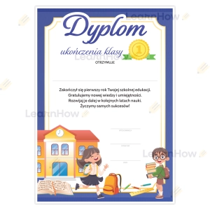 DYPLOM UKOŃCZENIA KLASY PIERWSZEJ - SZKOŁA (A4)