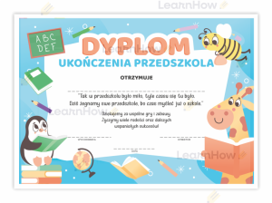 DYPLOM UKOŃCZENIA PRZEDSZKOLA - ŻYRAFA