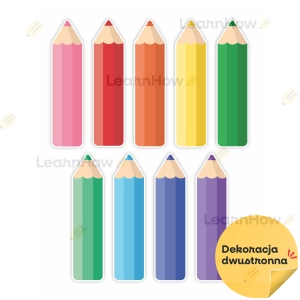 DEKORACJA SZKOLNA - DUŻE KREDKI A3 (DWUSTRONNE)