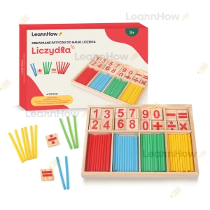 DREWNIANE PATYCZKI DO NAUKI LICZENIA - LICZYDŁA