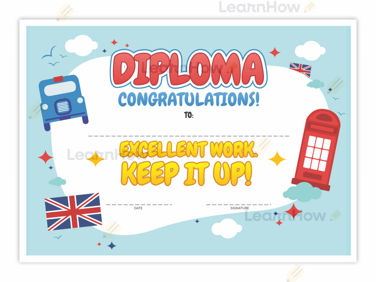 Dyplomy językowe, język angielski Keep it up! dyplomy szkolne.png