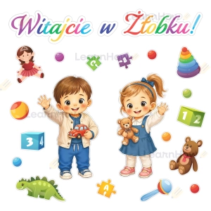 DEKORACJA SZKOLNA - WITAJCIE W ŻŁOBKU! (DUŻA XXL)