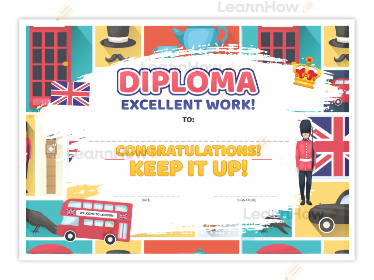 Dyplom diploma język angielski excellent work - dyplomy językowe.png